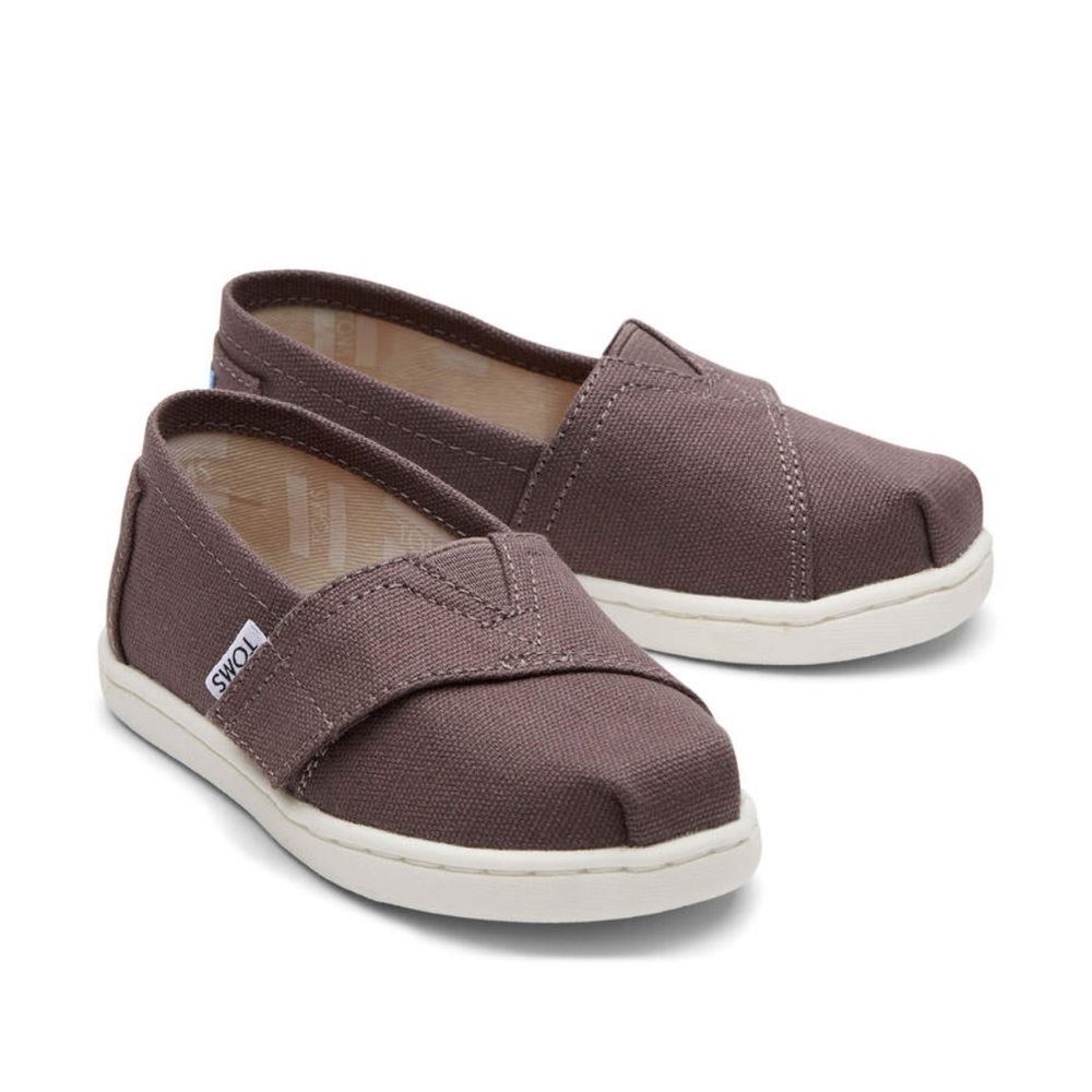 TOMS Alpargata Toddler / Kids Grey Canvas Show in size 10